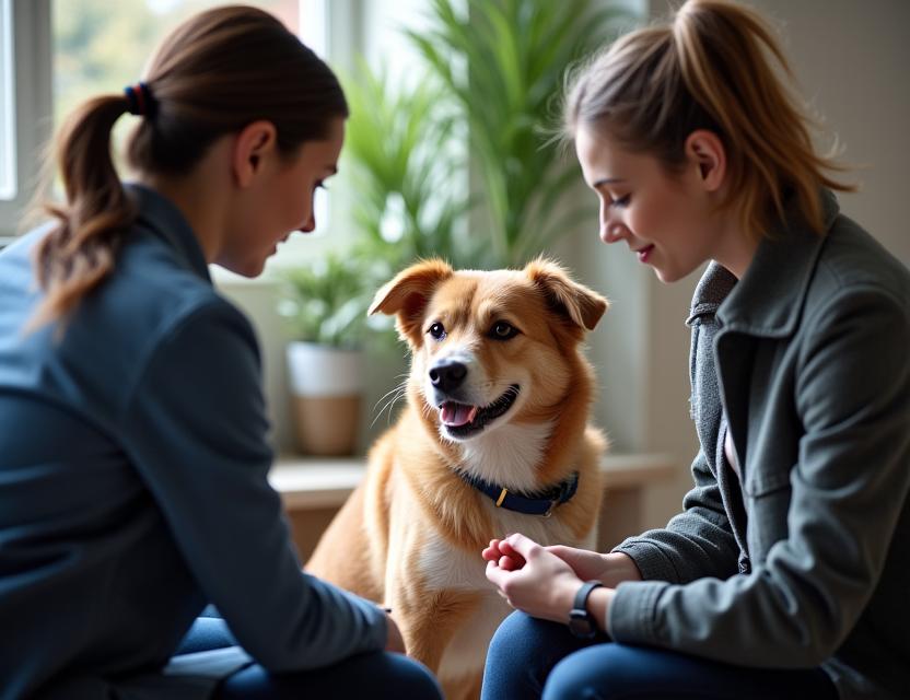 Professional dog behaviour consultation session