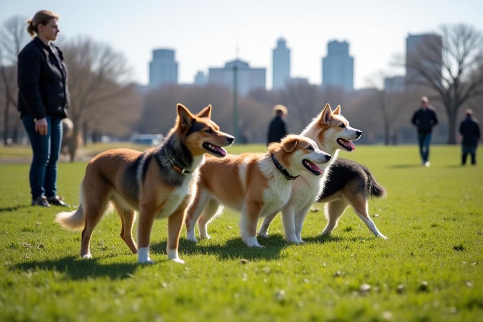 Dogs demonstrating advanced obedience training in Manchester